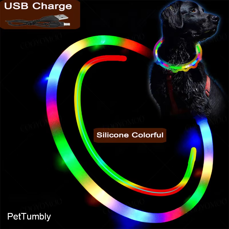 Dog Muzzle Silicone - Collier de Charge Luminou pour chien,