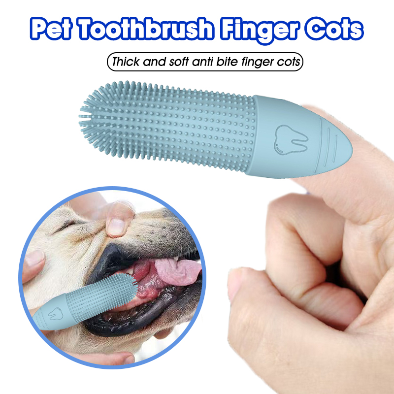 Dog Muzzle Silicone - Ensemble de brosses à dents pour