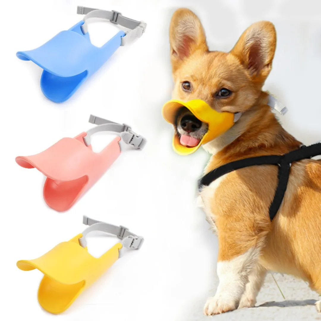Dog Muzzle Silicone - Muselière anti-morsure en silicone pour chien,