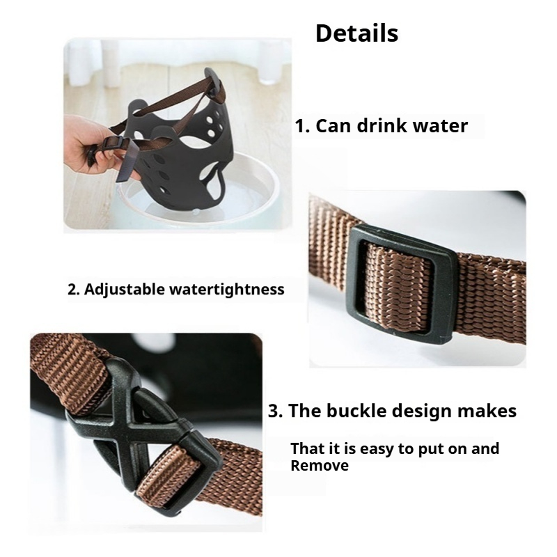 Muselière pour chien à mowque  - Dog Muzzle Silicone avis et prix