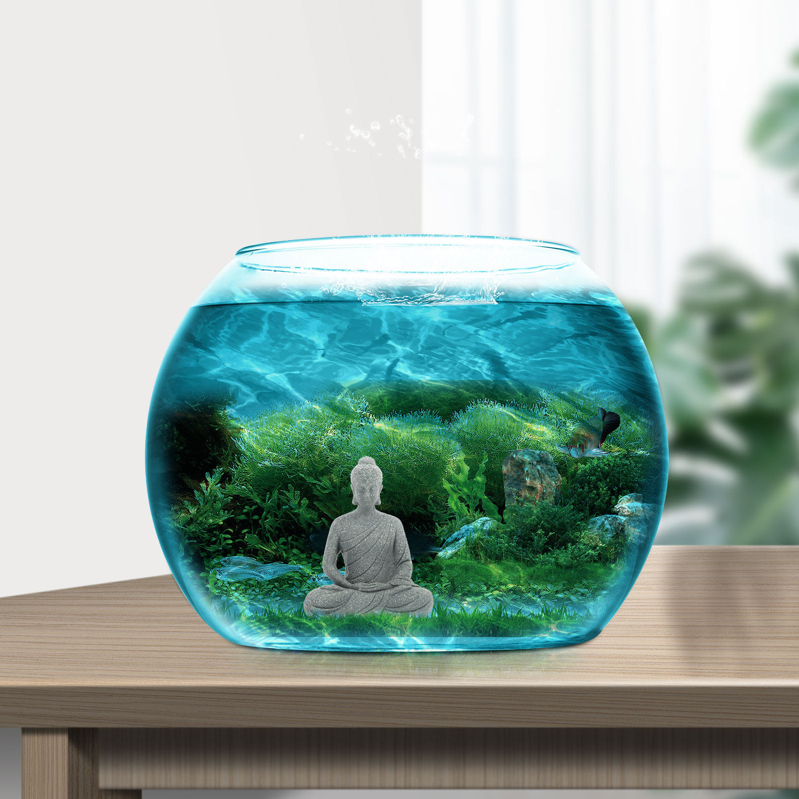 Mini Statue de Bouddha en Rési - Aquarium Fish Tank avis et prix